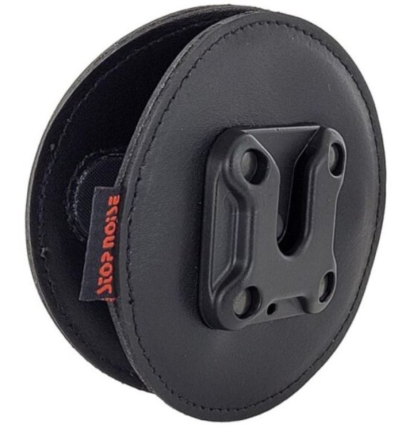 Bluetooth tillbehör: hållare i läder, rund, till monofon
